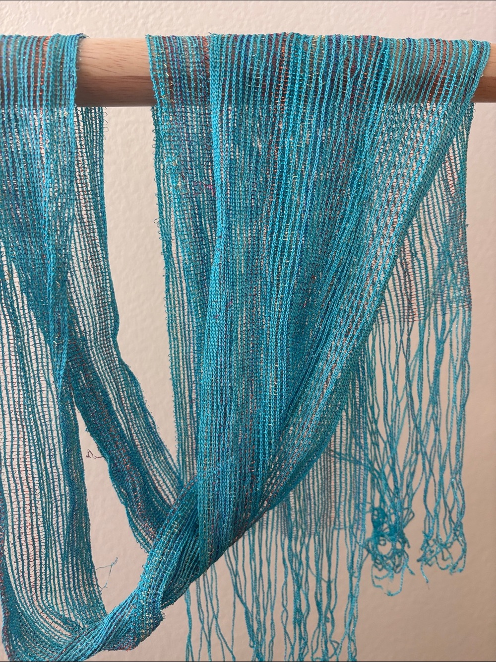 Y2K Turquoise Sheer Decorative Scarf - Home Accent